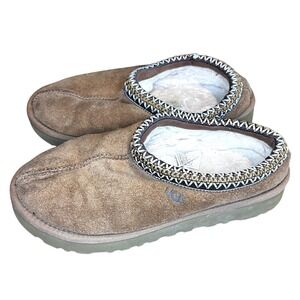 UGG Tasman Chestnut Suede Slippers Womens 6 EU 37 Brown Braid Slip On
